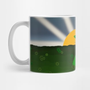 Oliver The Otter and Field of Shamrocks Mug